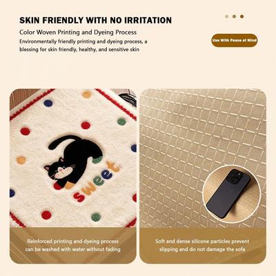 Cute 40x40cm Chair Cushion Imitation Cashmere Winter Warm Dining Chair Pad Breathable Anti-slip Seat Cushion Office Chair