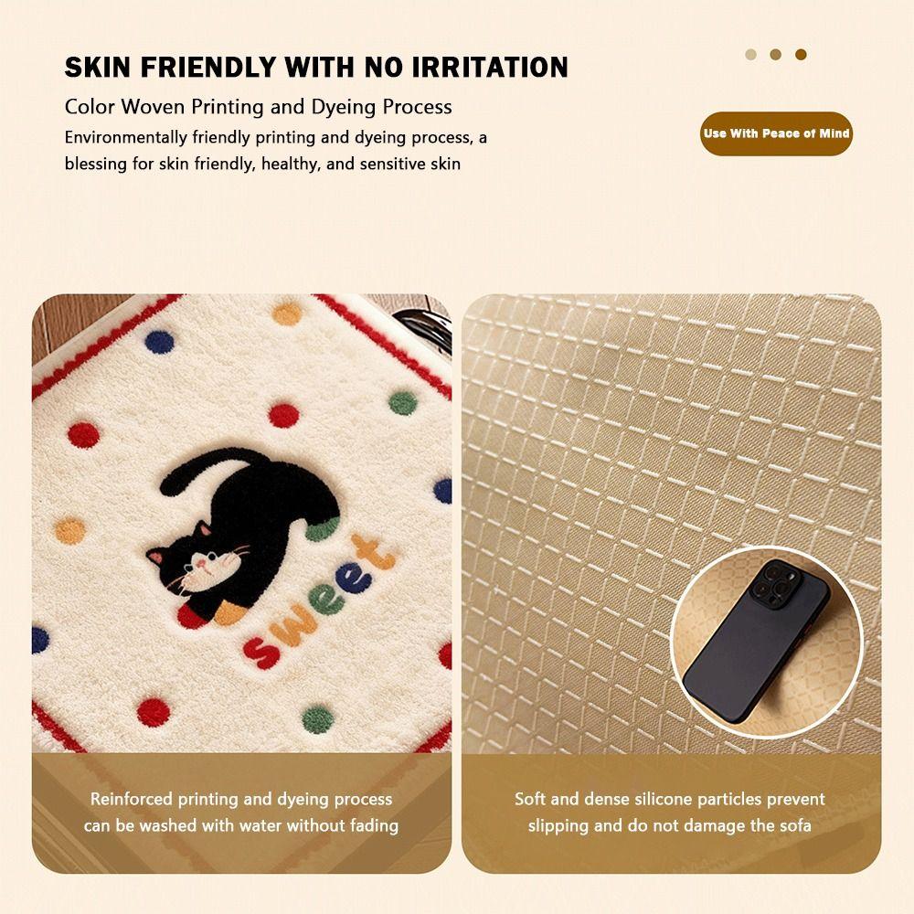 Imitation Cashmere Dining Chair Pad Anti-slip Seat Cushion Cute Chair Cushion  Home Seating