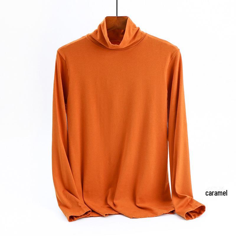 

Женский бесшовный шелковистый термотоп с высоким воротником на осень/зиму One size