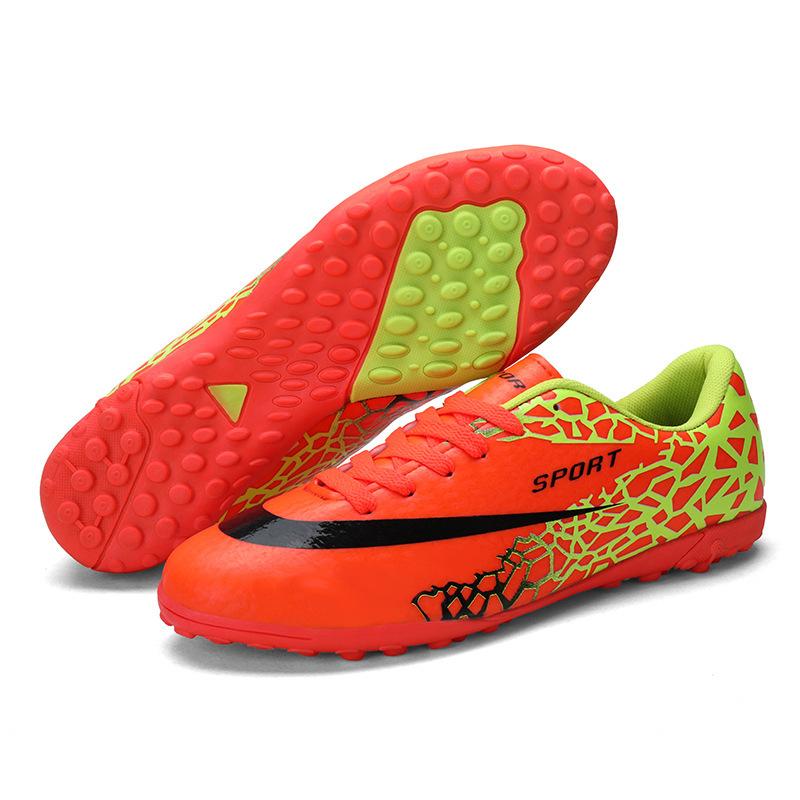 Foreign Trade Football Shoes Men's and Women's Long Nails Competition Sneakers Non-slip Youth Flat-bottomed Broken Nails Training Sneakers Batch