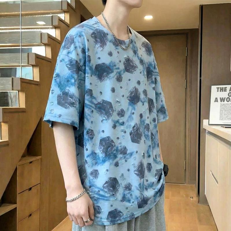 Plus Size 5XL-12XL Fashion Oversized T-shirt Men Tops Casual Vintage Short Sleeve Tee Summer Clothing