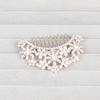Simple Rhinestone Faux Pearl Hollow Hair Clip Hair Comb Head Piece for Daily Wear