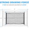 MICTUNING Upgraded 41 X 30 Inch Cargo Net Auto Trunk Rear Cargo Organizer Elastic Mesh Net Holder - Universal Fit For SUV Truck Mini Vans