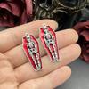 5pcs 41*18mm Gothic Skeleton Charm in Coffin Blood Red black Skeleton Charms Pendant Fit Halloween Making DIY Jewelry Findings