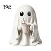 Halloween Ghost Figurine Figurine, Resin Spooky Cute Statue, Funny Creepy Fun Desk Accessories Tabletop Ornament for Home Shelf Party Haunted