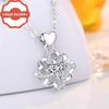 925Pure Silver Minimalist Four-leaf Clover Heart-shaped Pendant Necklace, Elegant and Versatile Silver Women's Accessory, Mother's Day Anniversary