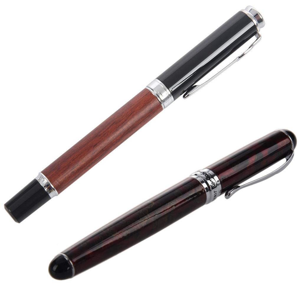 Buy X750 Deep Red Pen Medium Fine Nib Ink Fountain Pen Office Business ...
