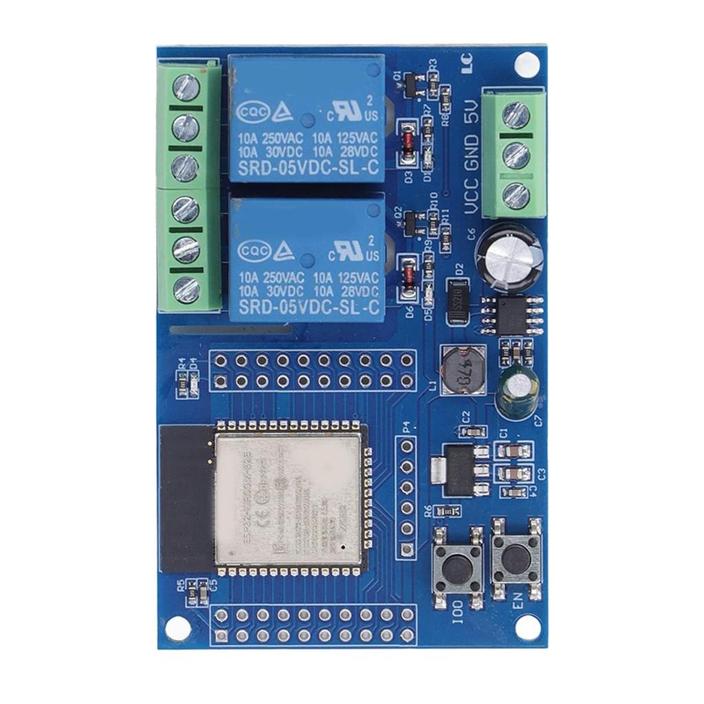 ESP32 2 Channel 5V Relay Module 4M Byte Flash Large Capacity Programmable Relay Board for Secondary Development Learning