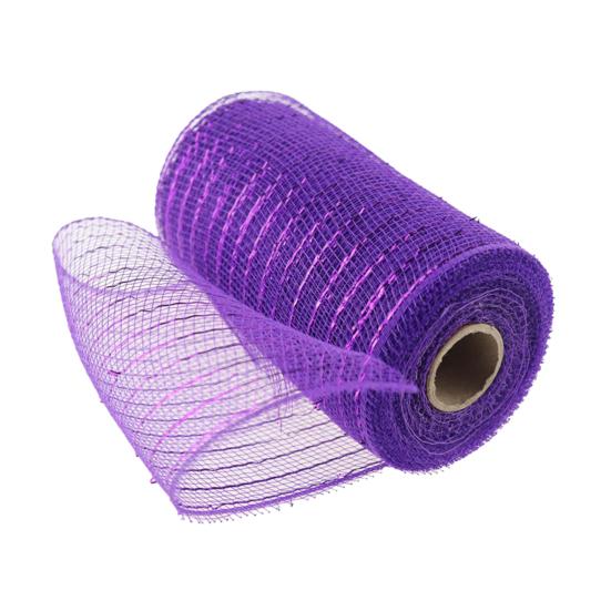 1 Roll Decorative Mesh Eco-friendly High Toughness Net Yarn Christmas Poly Mesh Ribbon Metallic Strips Decor for Home