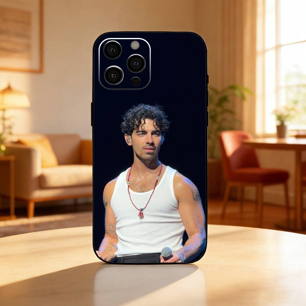 Singer Joe J-Jonas Phone Case For iPhone17,16,15,14,13,12 Plus,Max Soft Silicone Black Cover iPhone15plus