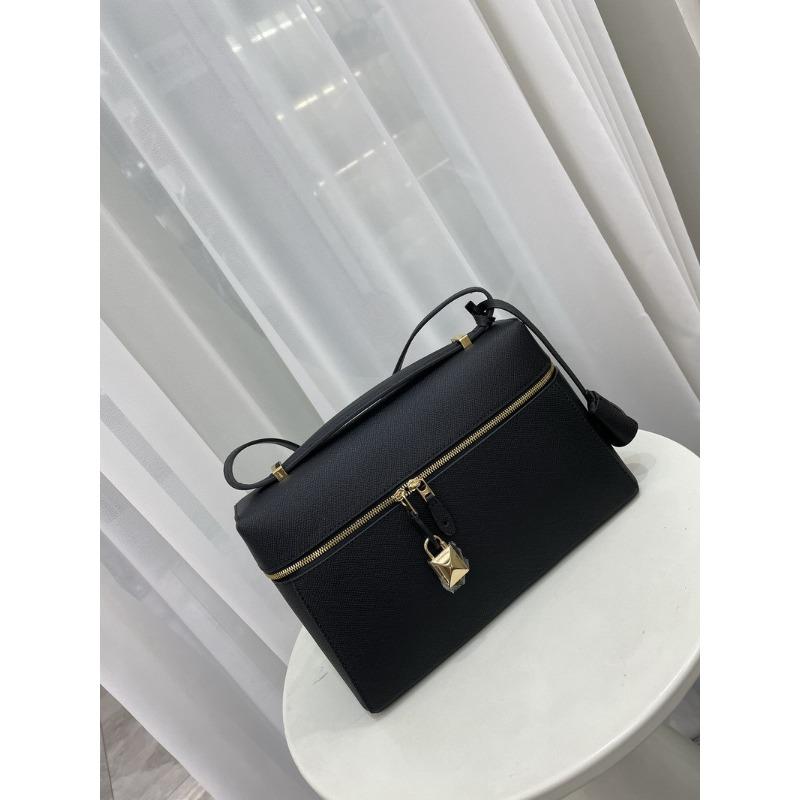 New retro leather cowhide box bag lunch box bag casual large capacity portable shoulder women's bag