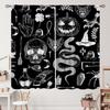 Halloween Curtains Horror Spooky Drapes Haunted House Mansion Curtain Bedroom Living Room Decor Made Of Polyester With Rod Pocket Great