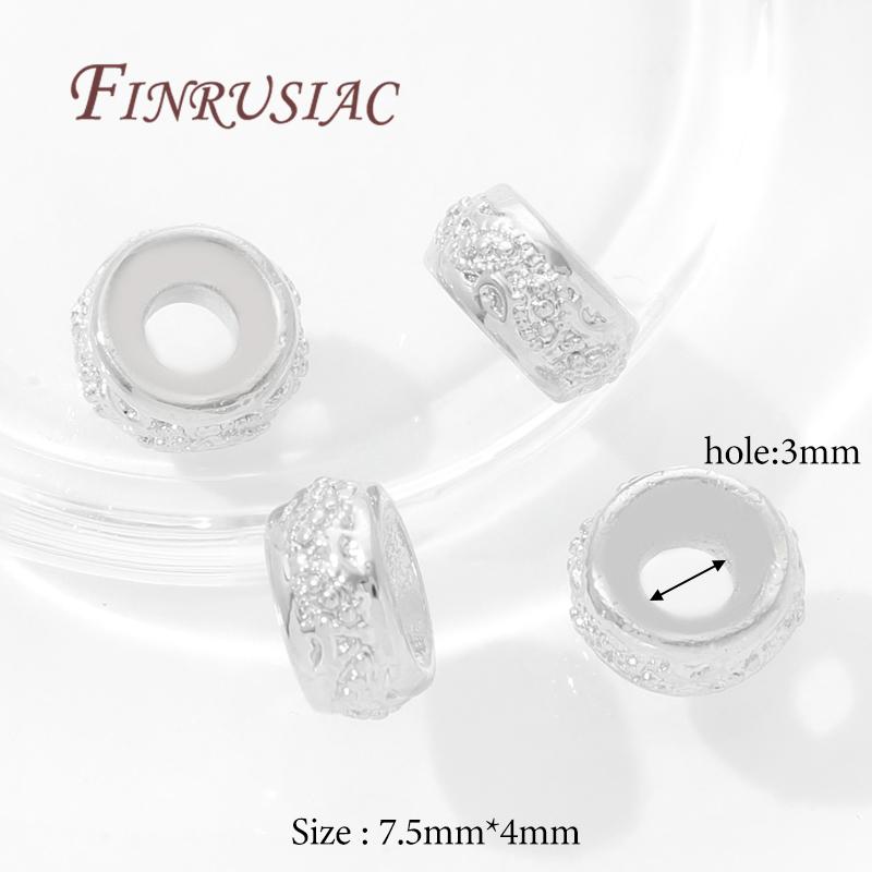 18K Gold Plated Brass Spacer Beads For Bracelets Accessories,Separator For Beads,DIY Jewelry Making Supplies,Round Metal Bead