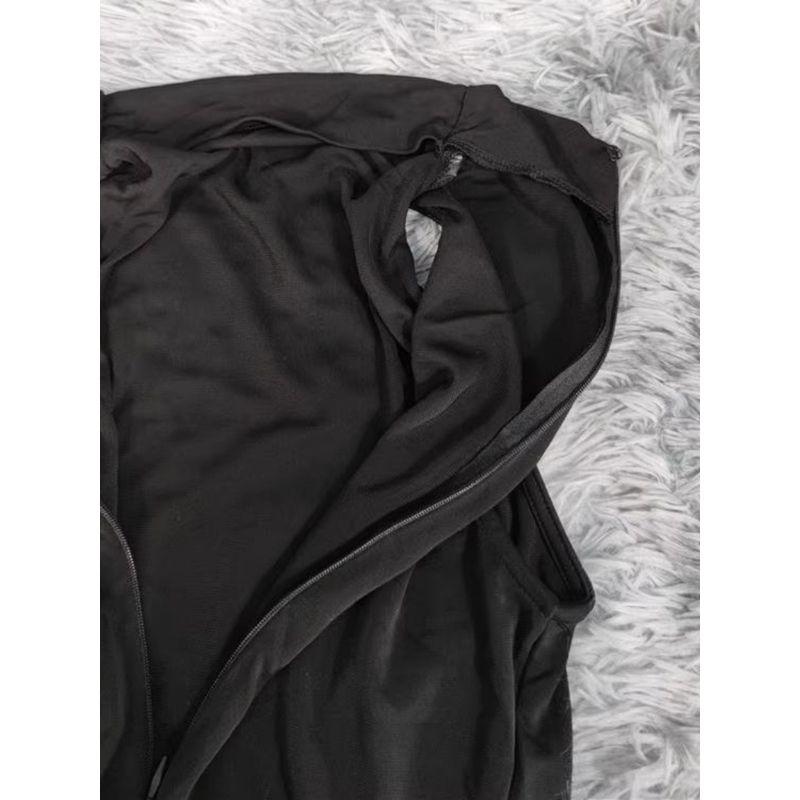 Foreign Trade Order AQ Lady Beautiful Waist Hugging Elastic Temperament Sleeveless Frill Dress Dopamine Stand Collar Short dress