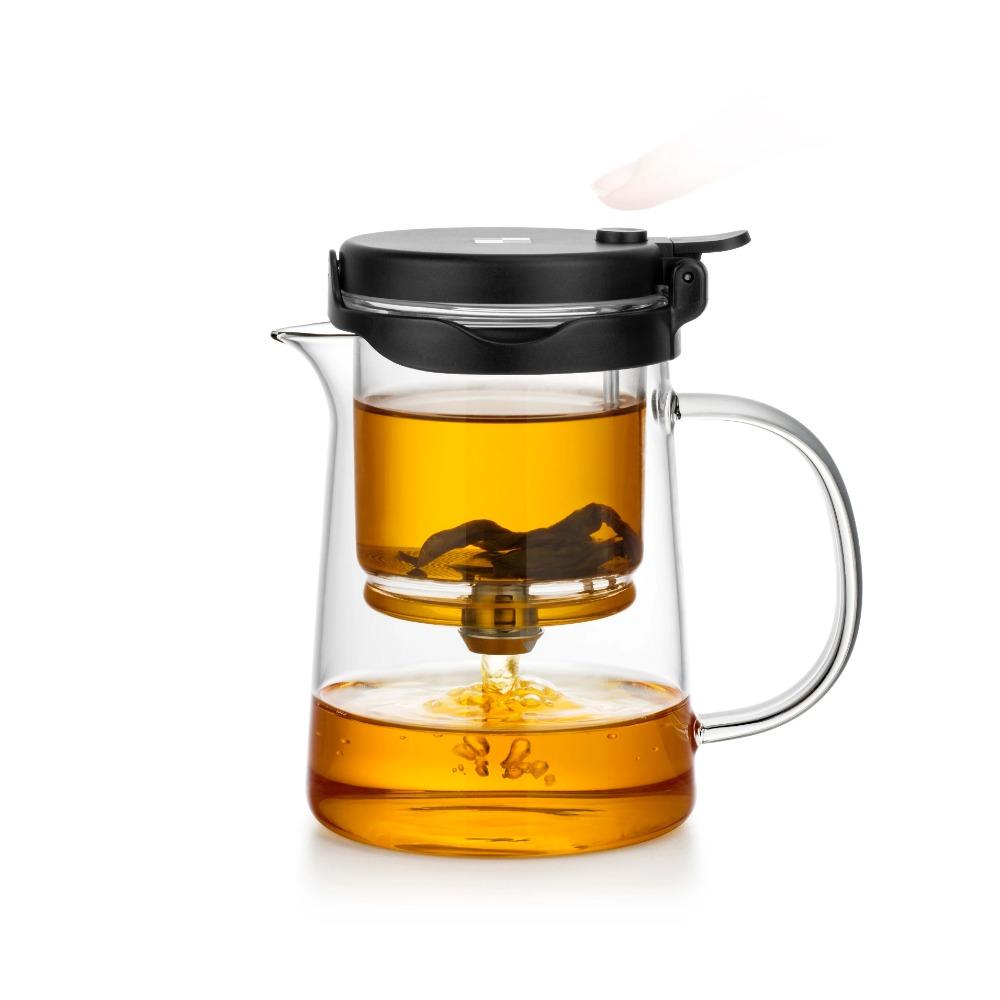 

Bonston- элегантная чашка с изоляцией, разделяющая заварник с пузырьками, жаропрочный стеклянный чайник, простая чашка для чая с фильтром