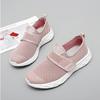 Fashion Pink Lightweight Casual Shoes Soft Sole Women Sneakers Mesh Breathable Slip On Loafers Big Size 42 Casual Shoe Flats Hollow out