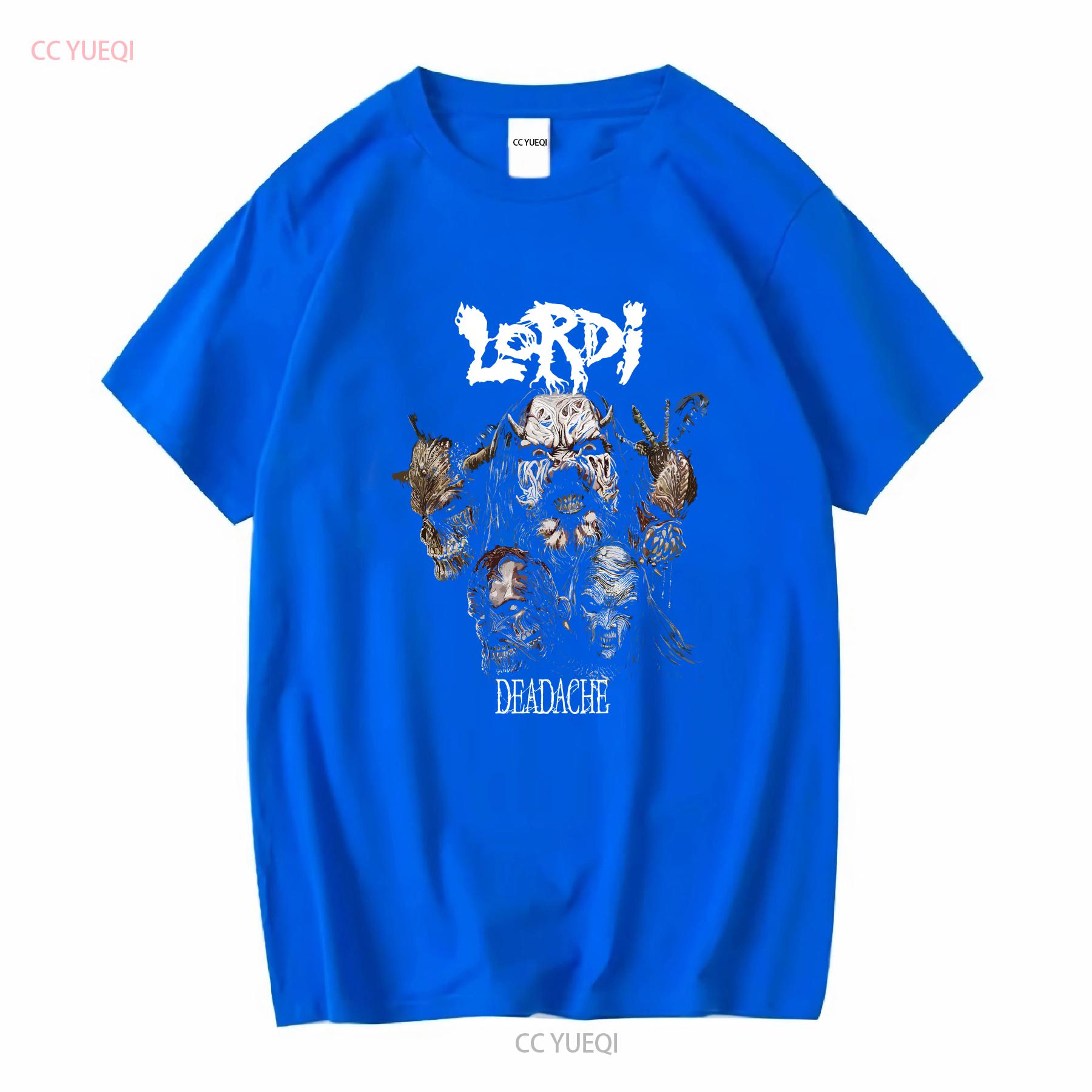 

Lordi Deadache 90s 00s Concert Tour Metal Band Black T Shirt faded vintage Washed Breathable Unisex Soft streetwear Casual S