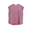 Literary Retro Women's Sleeveless Linen Embroidered Blouse - Summer Stand Collar Loose Fit, Slimming Plus Size.