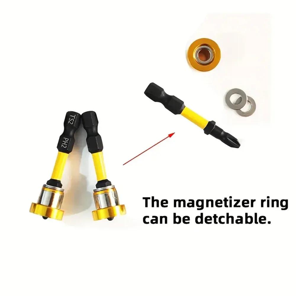 50mm Magnetic Drywall Screw Bit Set 5-Piece Kit with Extension Perfect for Precise Screw Placement