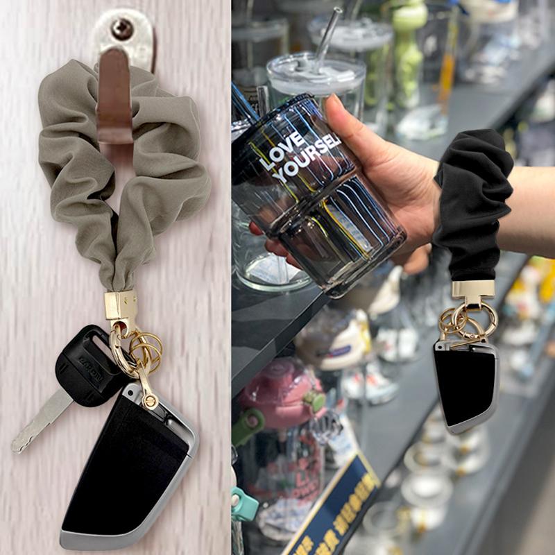 1Pc Car Key Ins Style Hair Band Fashion Pendant Wrist Strap Ladies' Key Chain Acrylic