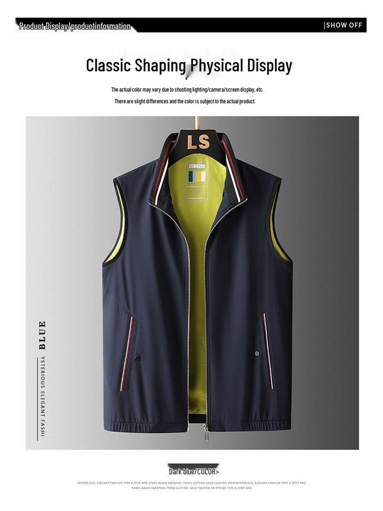 Men's High-End Detachable Hooded Vest: Stylish, Casual, Sleeveless Outdoor Sportswear for Spring and Autumn