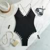 5 Colors V Neck Ribbed Cross Back One Piece Swimsuit Women Swimwear Female High Leg Cut Monokini Bather Bathing Suit Swim