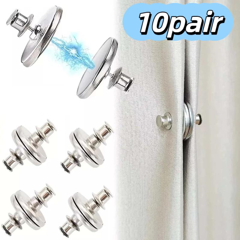 Home Curtain Metal Magnetic Curtain Button Clip 5/10 Set Adjustment Curtain Clip Accessories Cur