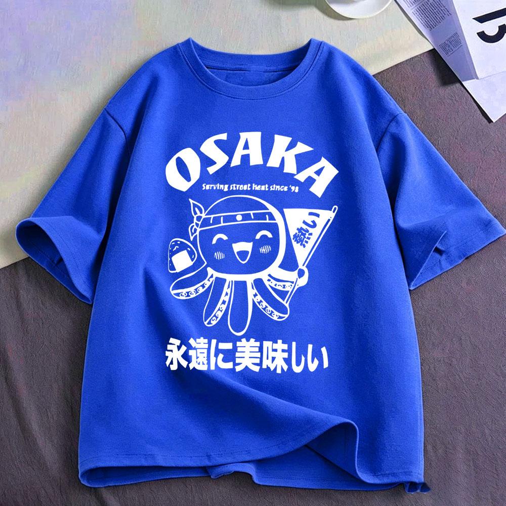 Japanese Osaka Dotonbori Drunken Octopus Funny Meme T Shirts Unisexs Unisex Clothing Cotton Casual Oversized Short Sleeve Tshirts