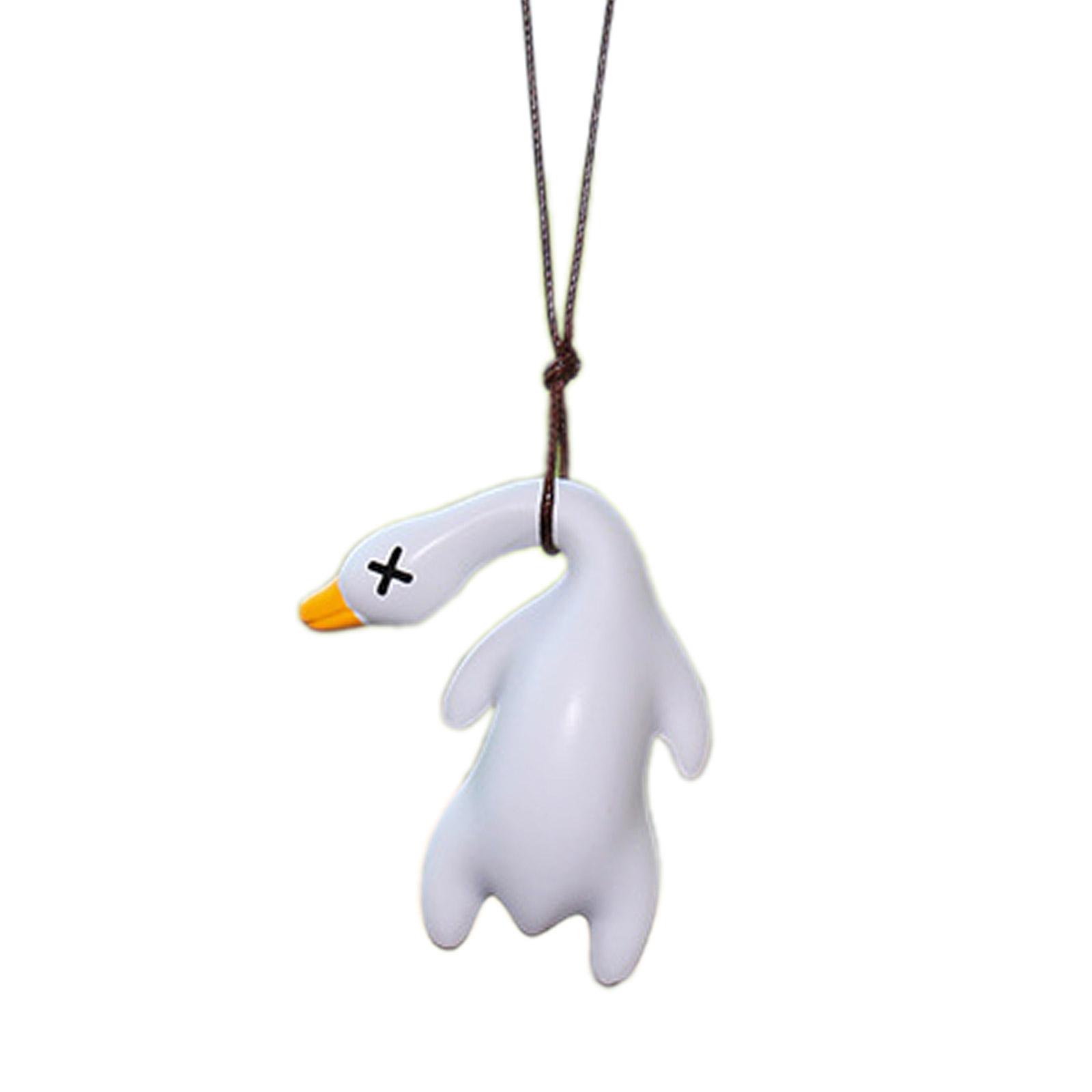 

Аксессуары для зеркал заднего вида, подвесное автомобильное зеркало, качающаяся утка, подвесное украшение для автомобиля, симпатичное украшение для салона автомобиля белый