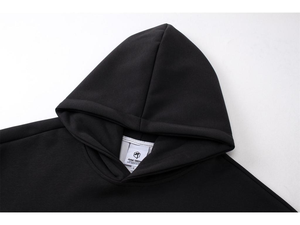 Unisex Retro Fleece-Lined Oversized Hoodie: Casual & Versatile for Autumn/Winter