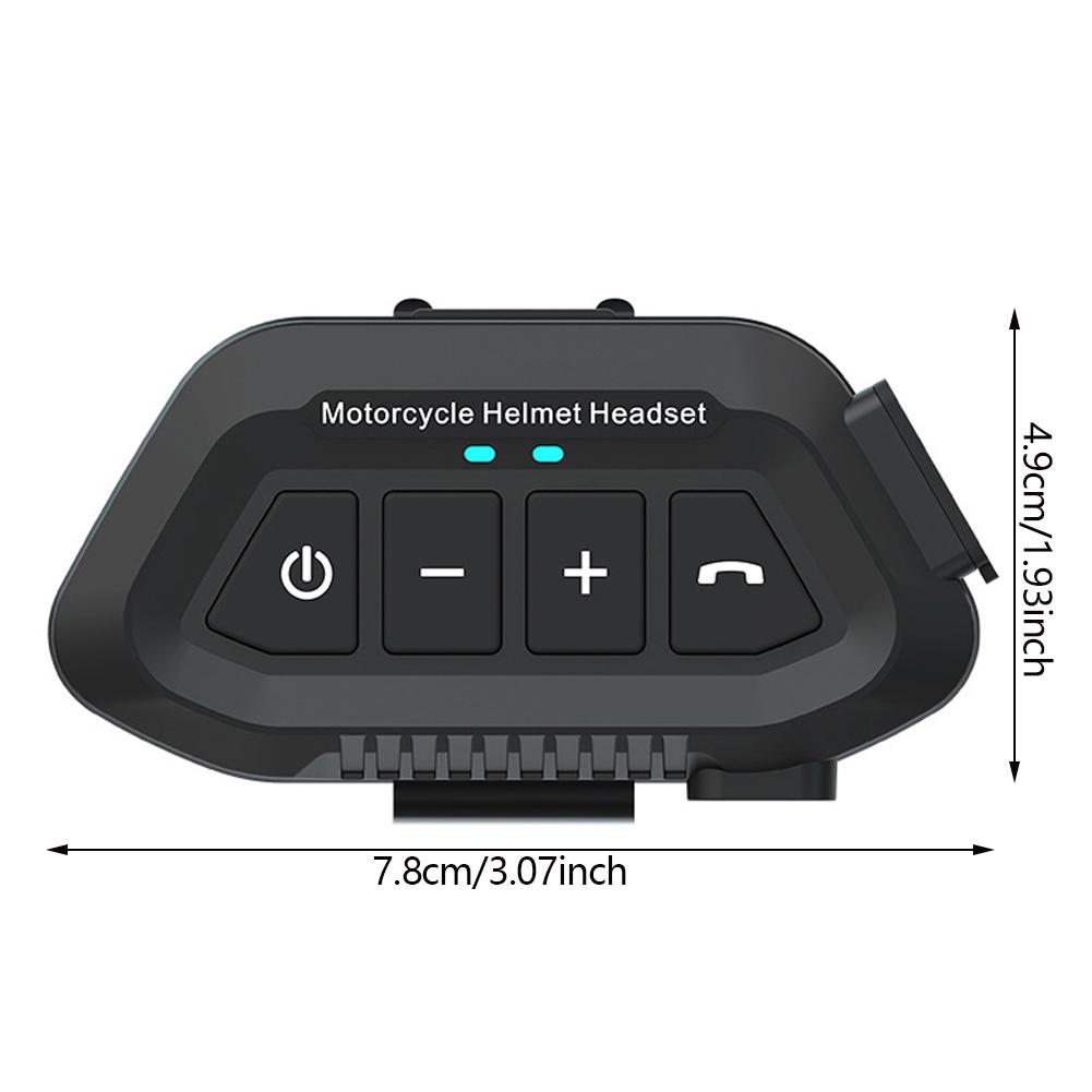 1200mAh Motorcycle Helmet BT5.3 Headset Wireless HandsFree Call Voice Assistant Waterproof Intercom System Moto Earphone Headset