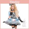 Alice Wonderland In Cosplay Costume Women Stage Performance Halloween Dress