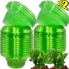 1/12Pcs Vegetable Protective Covers Garden Cloches Planter Slug Collars Snail Defense Cover Lawn Care Pest Control Green White