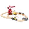 Wooden Railway Track Set Electric Train Magnetic Model Car Diecast Slot Fit All Brand Biro Wood Track Assemble Toy Boy Gift