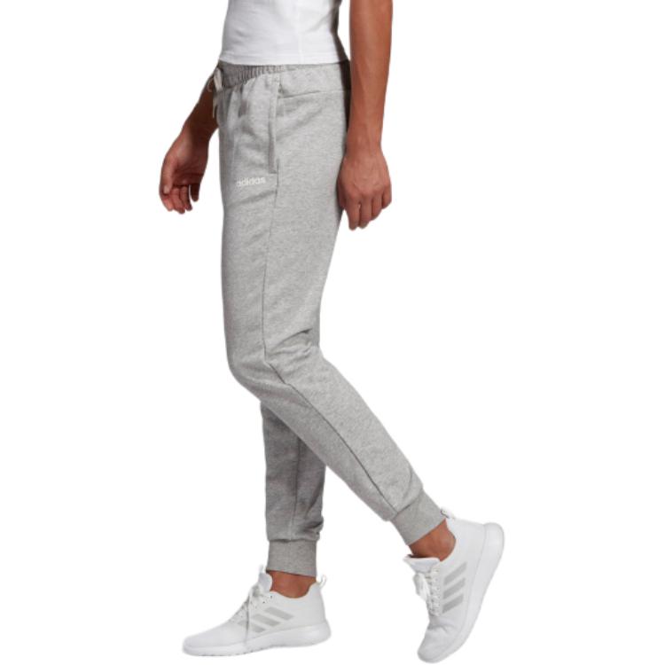 Adidas Knitted Sweatpants Women's Medium Heather Gray Moderate Cuffed Pants DU0701
