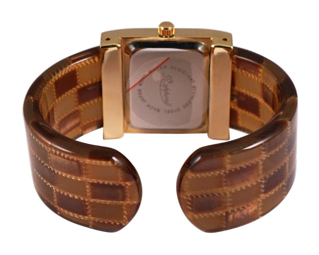 [Raport] Wristwatch Bangle Watch Wide Type Square Pattern