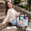 Fantasy Swirl Print Tote Bag Fashion Portable Daily Use Shoulder Bag For Ladies Shopping Commute Handbag
