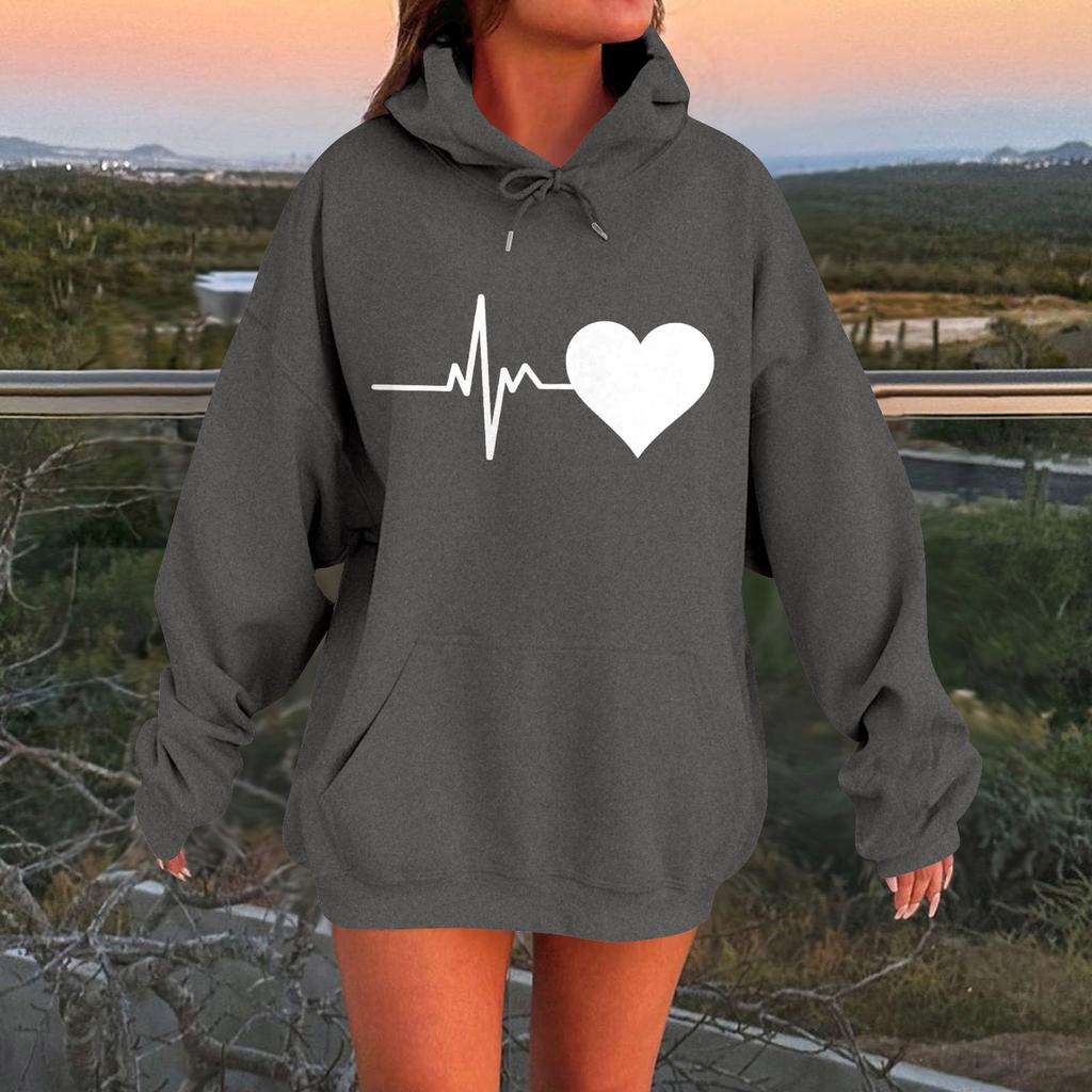 Womens Hoodies Oversized Sweatshirts Long Sleeve Casual Pullover Hooded Sweatshirt Tops