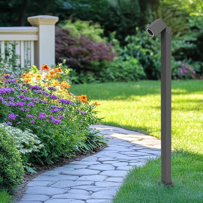 Garden post 1xGU10 IP44 gray