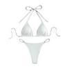 Euro-American Lace-Up Halter Triangle Bikini Set - Sexy Beach Swimsuit