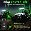 2x Laser Green LED Whip Light Whipless Antenna Remote For ATV UTV Can Am Polaris