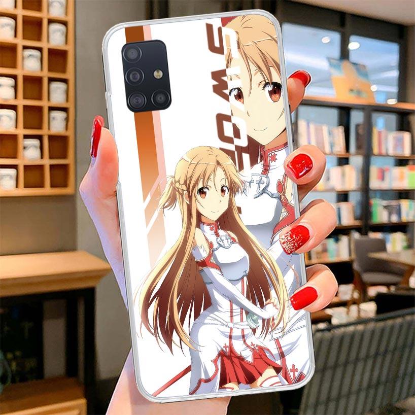 Anime Sword Art Online SAO Cover Phone Case For Samsung Galaxy A12 A22 A32 A52 A72 A02S Phone Case Note 20 Ultra 10 S10 Plus A51