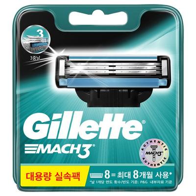 Gillette Mach3 Original Rasierklingen, 8 Stück, 1 Stück, Koreanische Rasierklinge