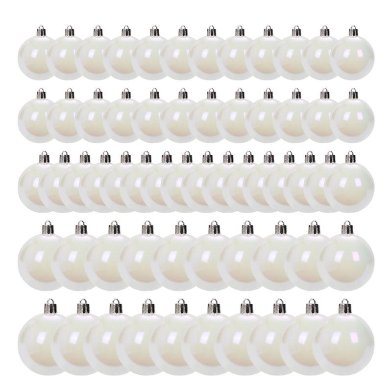 60 шт. Цветные ПВХ Шары Украшение Декоративные Елочные Шары Украшение Ударопрочные Шары для Рождественской Елки Для Праздничной Вечеринки