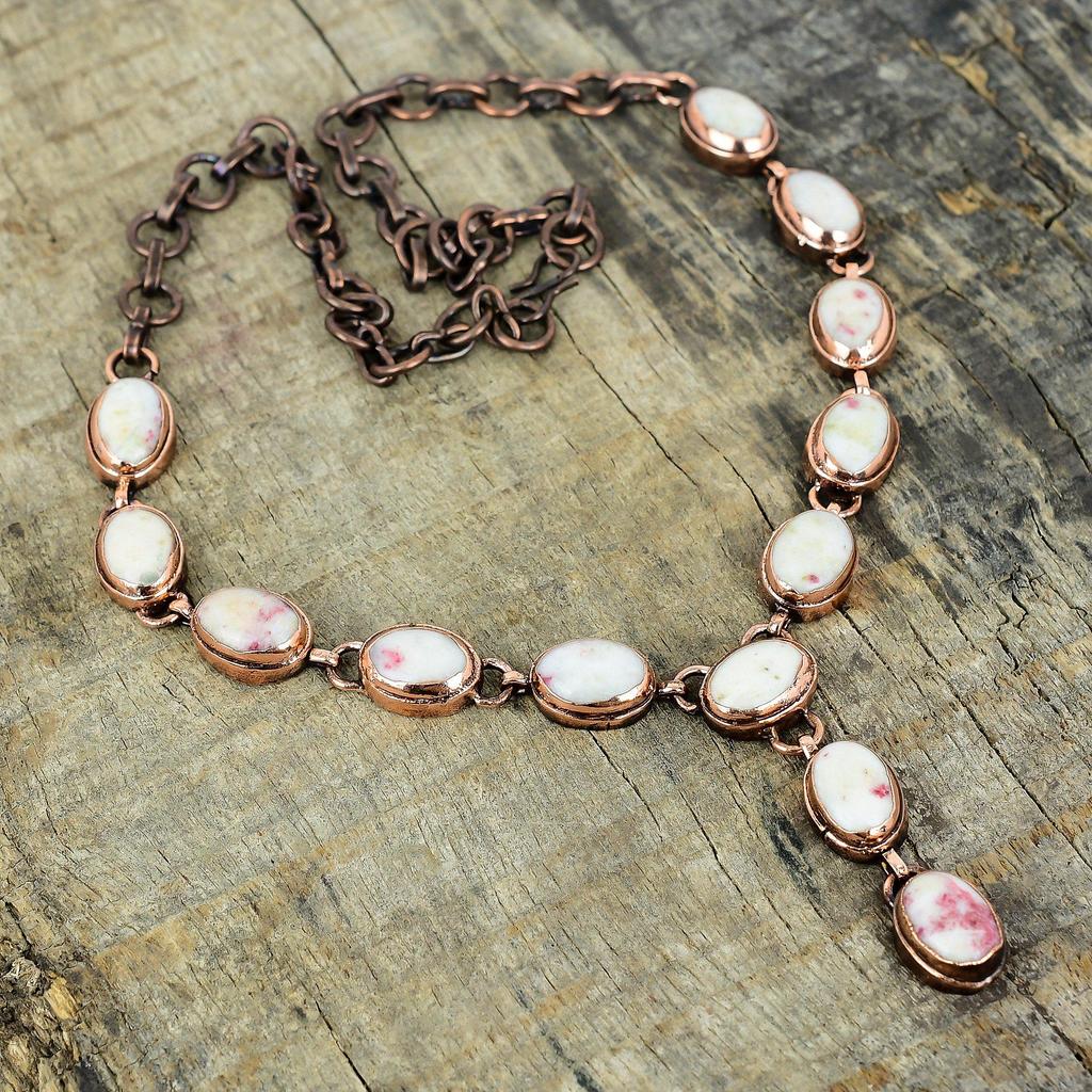 Cinnabar necklace electroformed copper necklace adjustable chain necklace handmade copper jewelry anniversary gifts gemstone dainty necklace