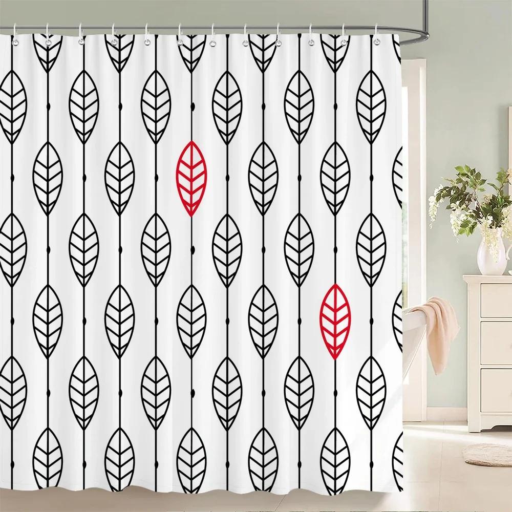 Palm Trees Leaves Shower Curtain Bathroom Waterproof Polyester Shower Curtain Printing Curtains for Bathroom Shower with Hook0