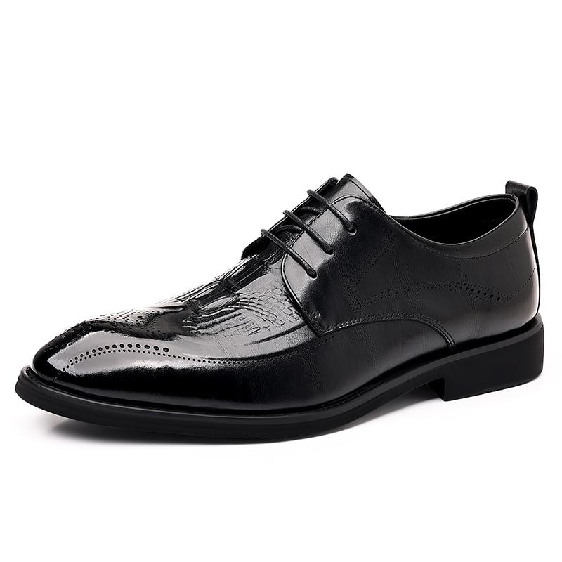 Fashion Luxury Brand Men's Glossy Leather Shoes High-end Banquet Dress Shoes Office Men's Pointed Business Shoes High-quality Versatile
