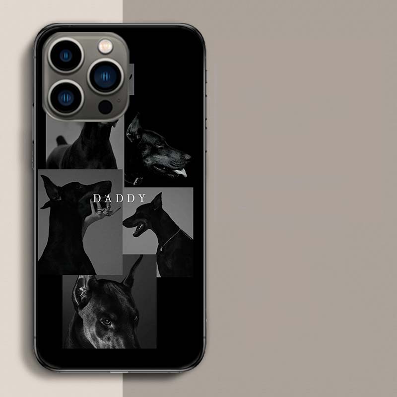 Animal Dachshund Doberman Dog Phone Case For Apple Iphone 16E 16 17 Pro Max Air 15 Pro 14 Plus 12 13 Mini Cover Cute Fun