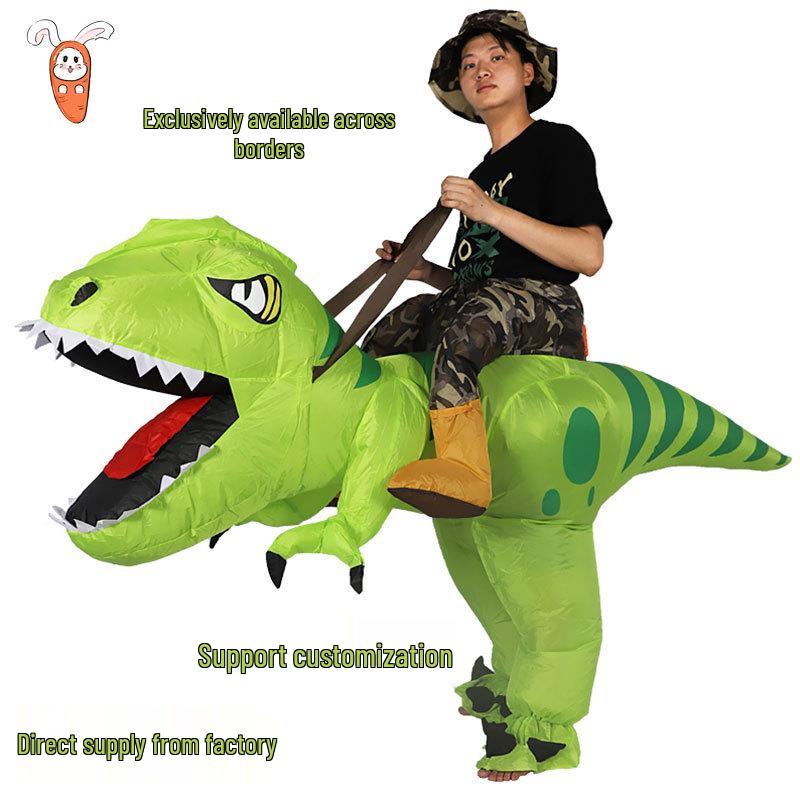 Christmas Dinosaur Inflatable Costume for Parent-Child Stage Performance and Activities