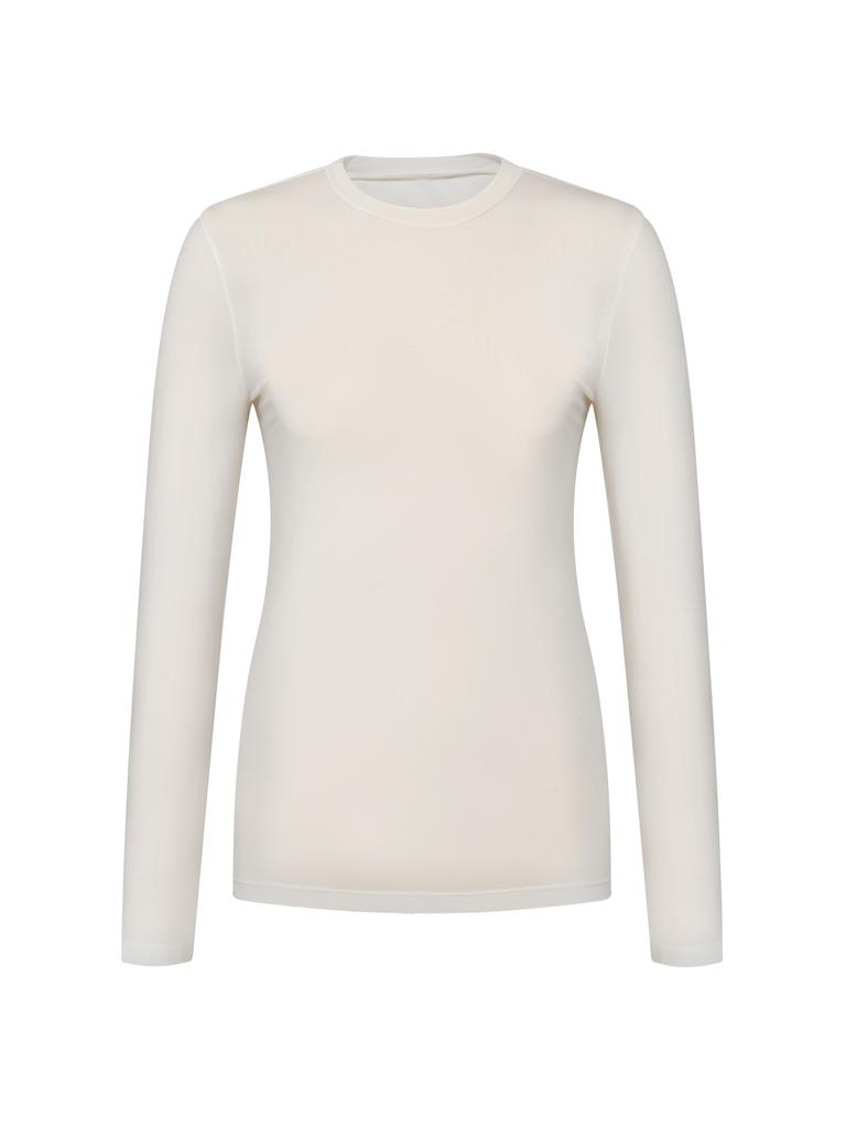 WIDEANGLE To Summer Round Neck Base Layer L_Light Beige